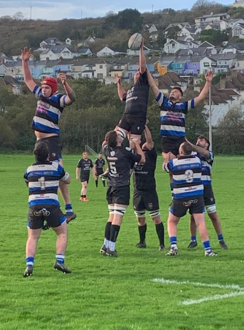 A lineout battle from Fishguard